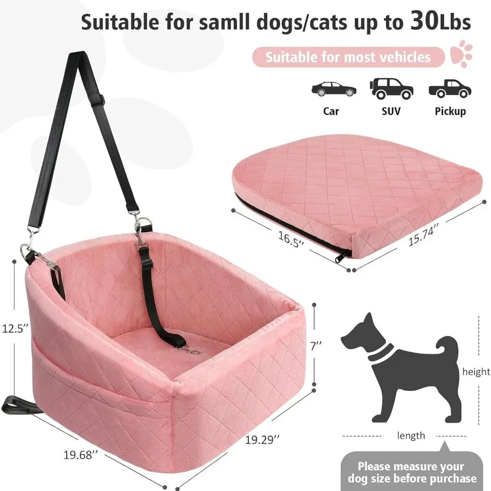 Dog Car Seat for Small Medium Dogs,